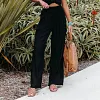 Pantalon smock&eacute; &agrave; poches en m&eacute;lange de lin Fresh Air