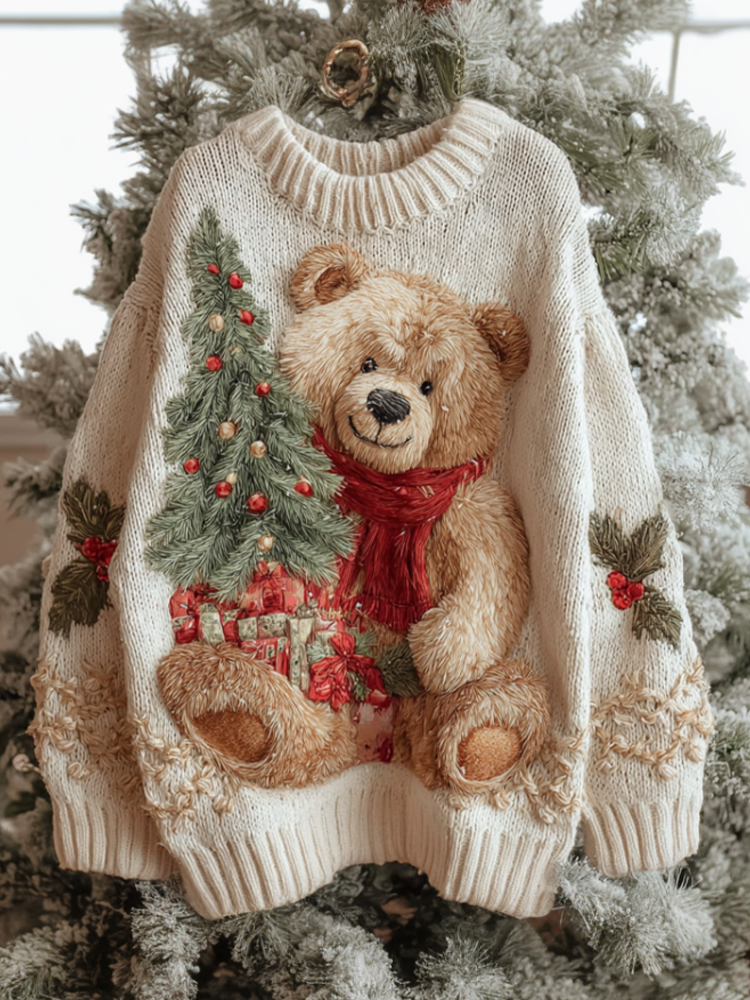 Christmas Fun Animal Women's Warm Knit Sweater