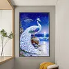 (Big Size) White Peacock - 11CT Stamped Cross Stitch 40*65cm/15.75*25.59in