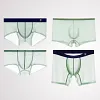 4 PCS 50g ultra-thin, highly translucent, sexy transparent ice silk seamless breathable nude boxer briefs