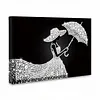 (20x30cm)DIY Umbrella Lady Framed Handmade Pearl Painting Art Craft Kit Living Home Decor