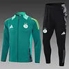 2024 Algeria Long Zipped Jacket Green Soccer Jersey 1:1 Thai Quality