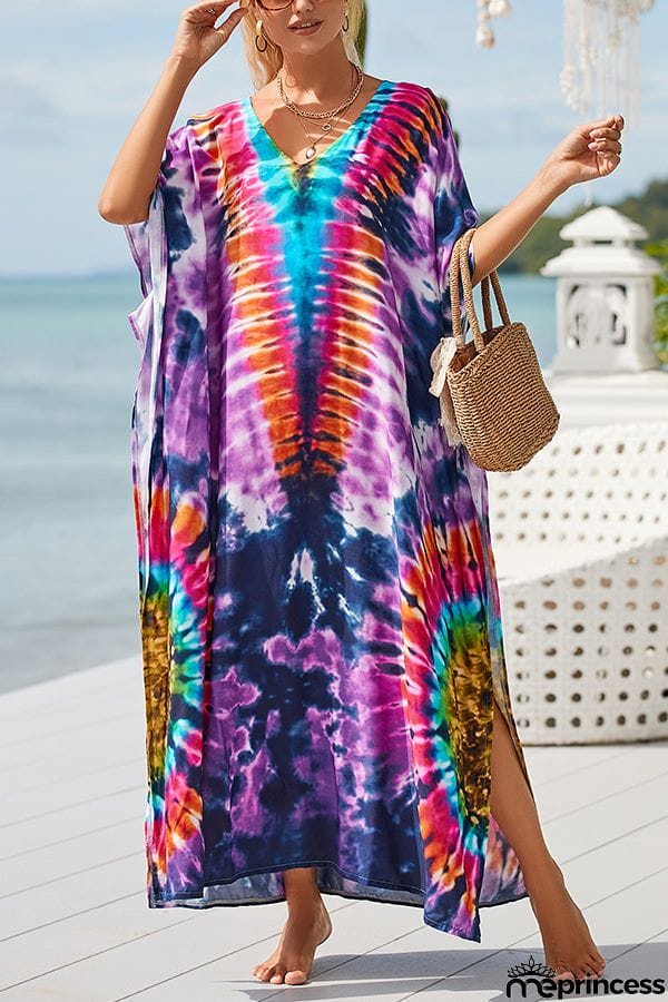 Rayon Positioning Vacation Robe Sunscreen Shirt Dress