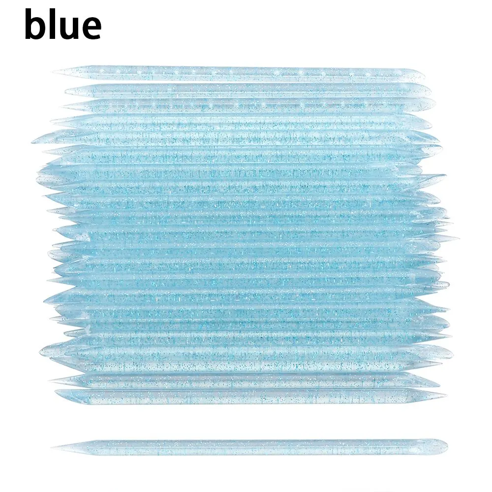 50Pcs Reusable Crystal Stick Double End Nail Art Cuticle Pusher Cuticle Remover Tool Pedicure Care Nails Manicures Tools