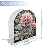 Acrylic Napkin Holder Diamond Painting Kit for Home Table Decor (Flowers)