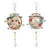 2pcs DIY Diamond Painting Parrot Wind Chimes Crystal Window Suncatcher Craft Set Birthday Gifts Home Garden Decor