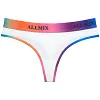 Sexy Gradient Rainbow Letter Cotton Seamless Low-Waist Thong