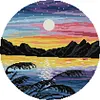 Sunset-14CT Stamped Cross Stitch Kit(31*31cm)