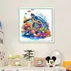 Underwater World Turtle-11CT Stamped Cross Stitch 40*40cm/15.75*15.75in