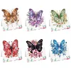 6pcs DIY Flowers And Butterflies Diamond painting greeting card