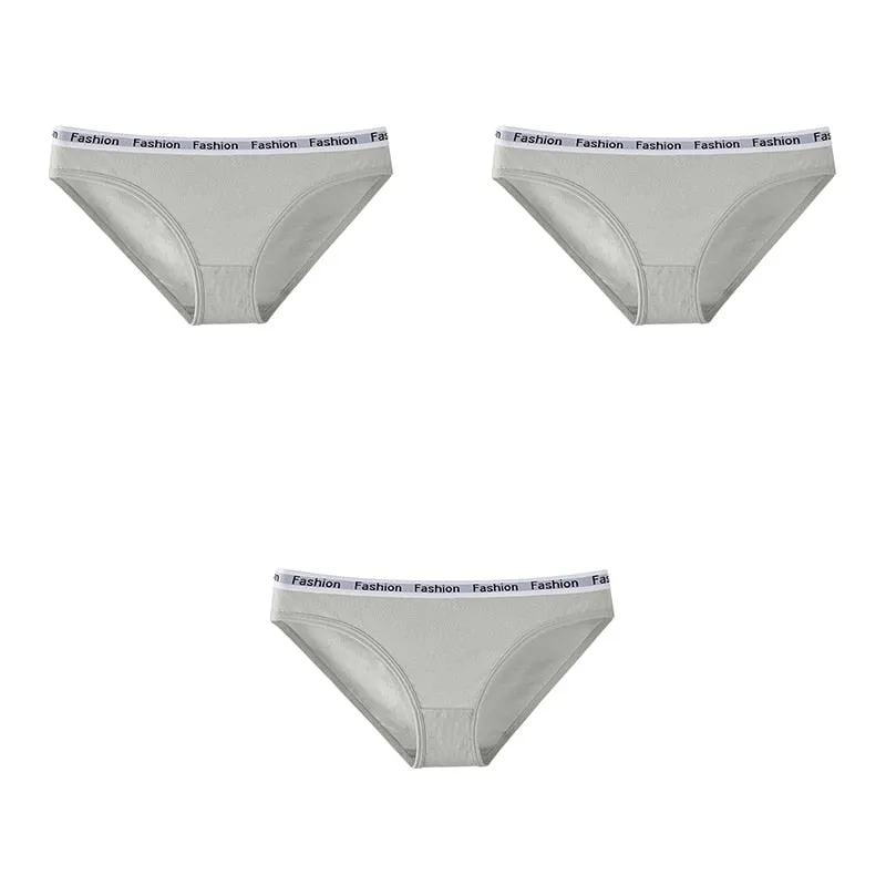 3 Pcs Women Underwear Panties Cotton Briefs Female Underwear Soft Girls Panties Sport Fashion Lingerie Free Shipping BANNIROU