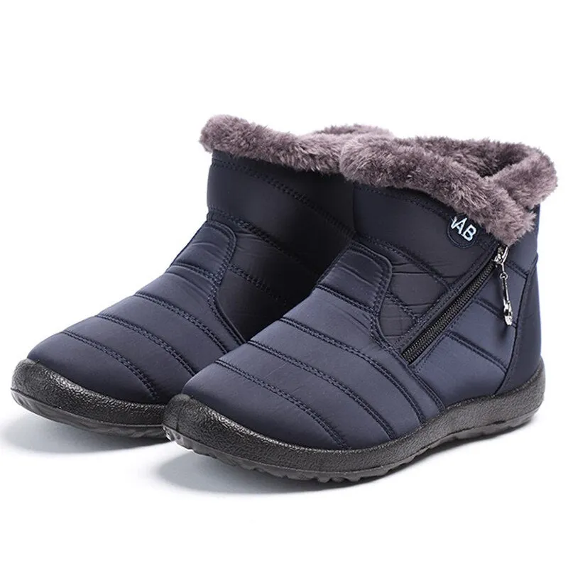 Winter Short Boots Women Ankle Boots Cotton Fabric Femmes Bottes Plush Shoes Ladies Booties Waterproof Shoes Botas Femininas