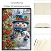 (US Local)50-Page A5 Snowman Diamond Painting Notebook for Adult Holiday Birthday Gift