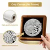 12pcs/set Unframed Pearl Painting Canvas Art Handmade Pearl Material Art Kit Living Room Decor (15x15cm)