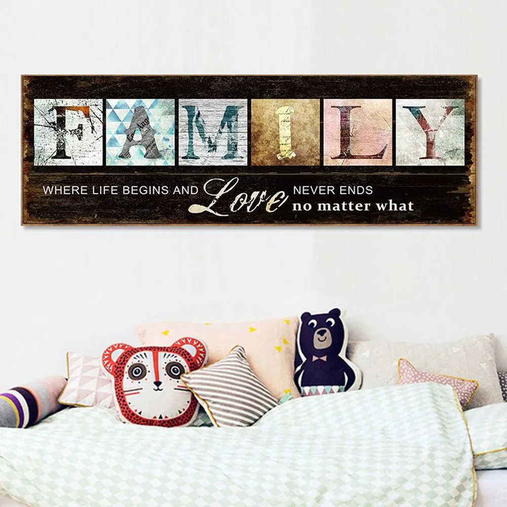 Diamond Painting - Full Square Drill - Family(80*30cm)