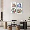 (US Local)4pack Xmas Animal-Special Shaped Diamond Painting Kit(30x30cm)
