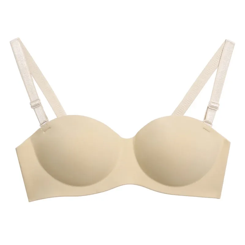 Seamless Push Up Bra Women Brassiere Sexy Underwear Wirefree Bralette Female Lingerie Intimates Bras Macaroon Solid Color