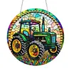 DIY Crystal Diamond Painting Double Sided Effect  Tractor Pendant Home Garden Hanging Kit