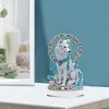 (US Local)Wolf Special Shape 5D DIY Diamond Painting Tabletop Ornament Kit Table Decor