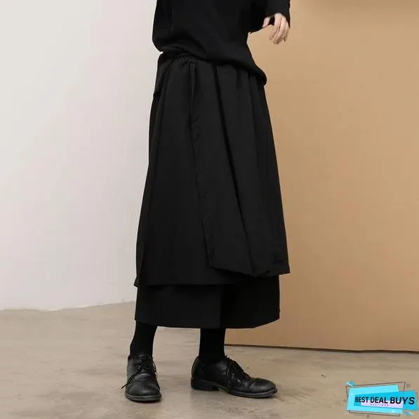 Women Pleated Trendy Fashion New Elastic Waist Wide Leg Pants