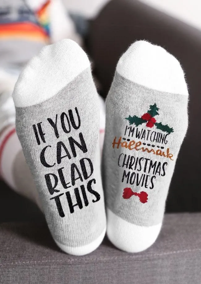 I'm Watching Hallmark Christmas Movie Socks