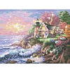 Seaside Garden Lake - 9CT Full Beaded Cross Stitch Kit(55x43cm)