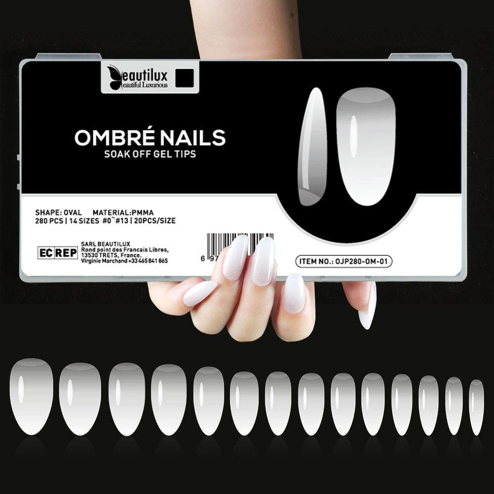 OMBR&Eacute; CAPSULE NAILS 280pcs | OJP280-OM-01 | OVAL