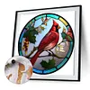 Cardinal Glass Painting-Paint by Numbers Acrylic Painting 40*40CM