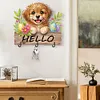 (US Local)Wooden Special Shape Hello Dog 3 Hooks Diamond Painting Hook Rail Kit