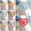 DIY Diamond Painting Double-sided Rotatable Snowman Hanging Wind Chime Suncatcher Hanging Kit
