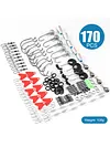 170pcs Fishing Accessories Kit Including Box Hooks Swivels Sinkers Gifts for Men