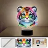 (US Local)Animal Diamond Painting Night Light Diamond Art Lamp Home Decoration (Tiger)