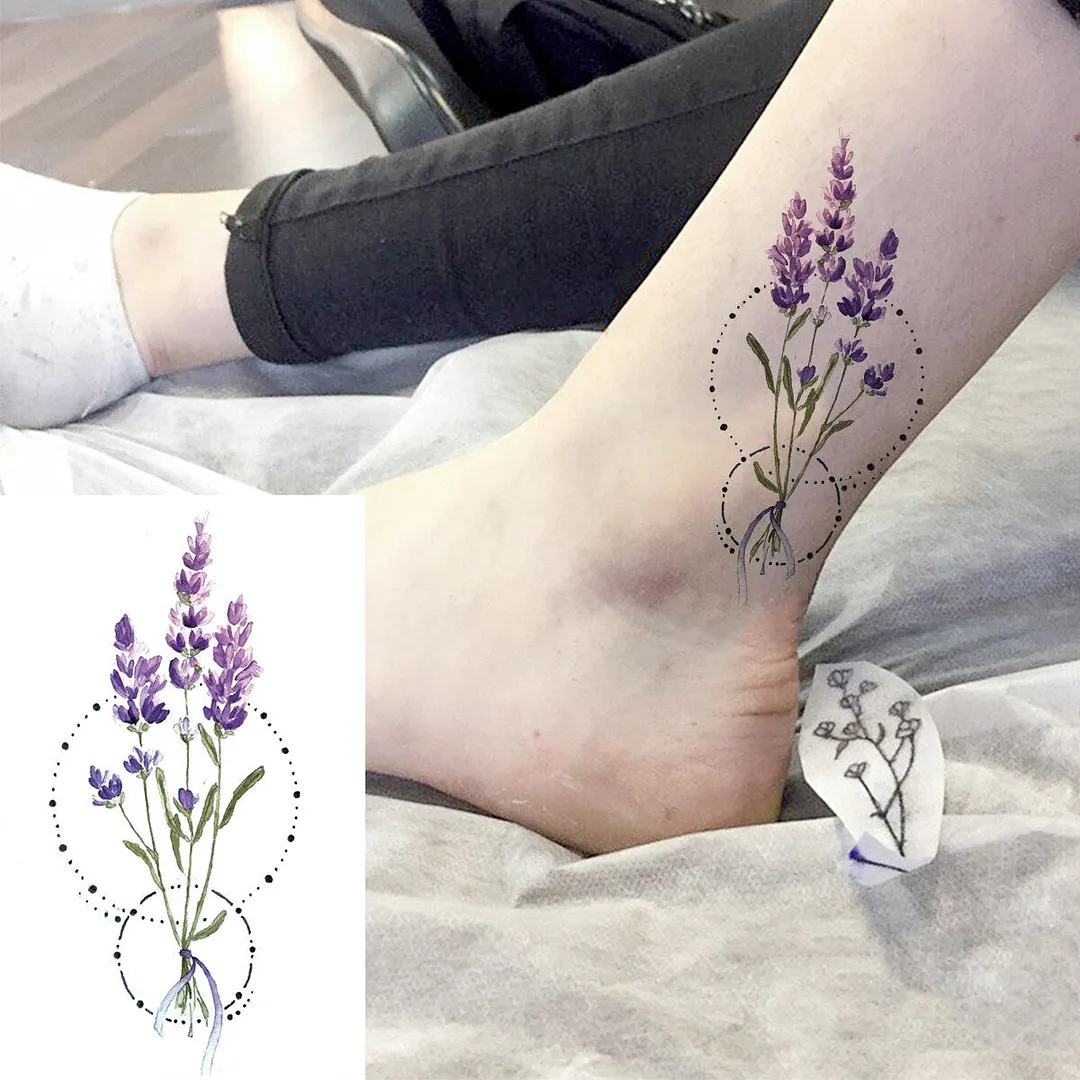 Realistic Butterfly Wrist Temporary Tattoos For Women Girl Moon Sun Whale Rose Flower Fake Tattoo Sticker Fashion Washable Tatoo