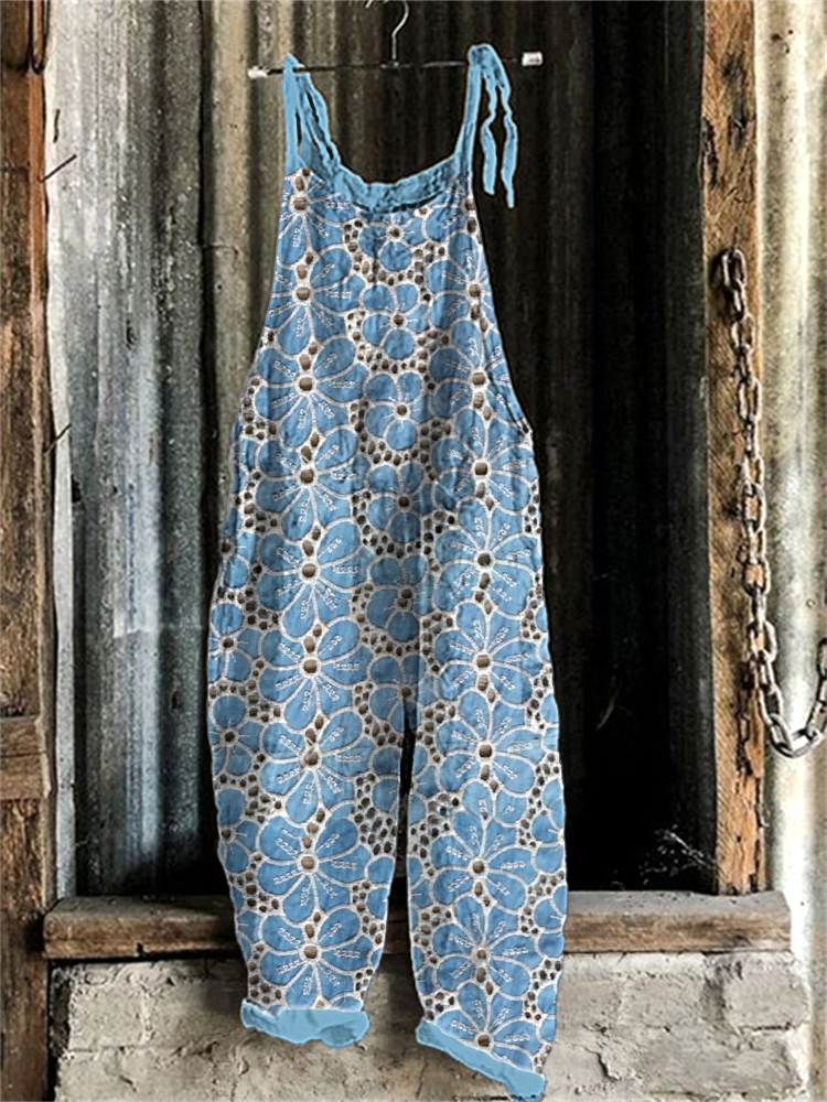 Hollow Design Lace Floral Fashion Jumpsuit