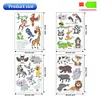30 PCS DIY Diamond Painting Sticker Gem Sticker Crafts Kits (Frog Parrot Monkey)