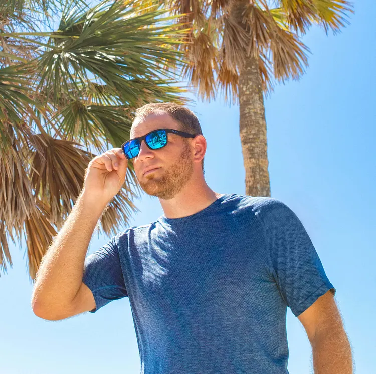 Polarized Classic Blue Mirror Sunglasses