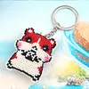 Hamster - Counted Bead Embroidery - Keychain
