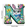Easter letters-Double Sided Drill-5D DIY Craft Keychain