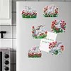 >SALE<6Pcs Tulip Horse Pattern DIY Acrylic DIY Diamond Painting Fridge Magnets Kit
