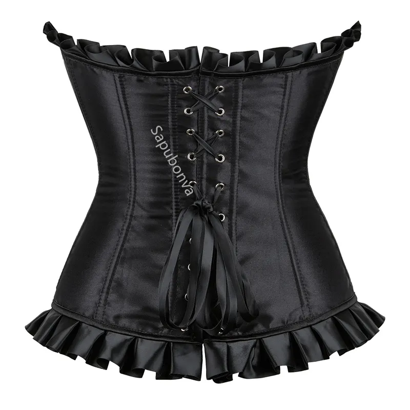 Billionm Corset Top Plus Size Bustier Flower Lace UP Overbust Corselet Burlesque Sexy Lingerie Costume Renissance Women Red Purple