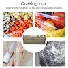 Cling Film Dispenser with Cutter Refillable Plastic Wrap Organizer for Kitchen