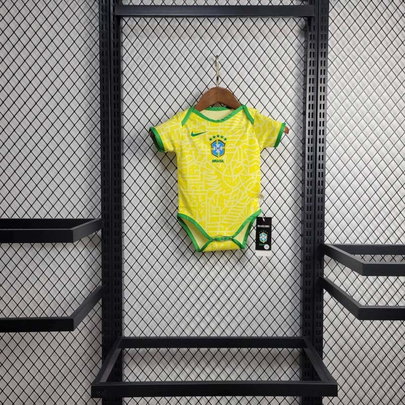 2024 Baby jersey Brazil Home Football Shirt 1:1 Thai Quality