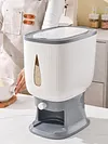 Rice Dispenser 22 Lbs Rice Storage Container Sealed Moisture Proof Cereal Dry Food Storage Container with Measuring Cup for Kitchen Pantry Organization