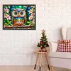 Hibou-Peinture diamant en forme sp&eacute;ciale-40*30cm
