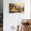 (Big Size)Riverside Cottage-Stamped Cross Stitch 11CT 43*60cm/16.93*23.62in