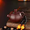 Windproof Pink Flame Blue And White Porcelain Handle Teapot Lighter Decompression Rotation