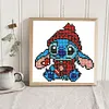 16pcs Cartoon DIY Mini Round Diamond Painting for Table Decor No Frame15x15cm