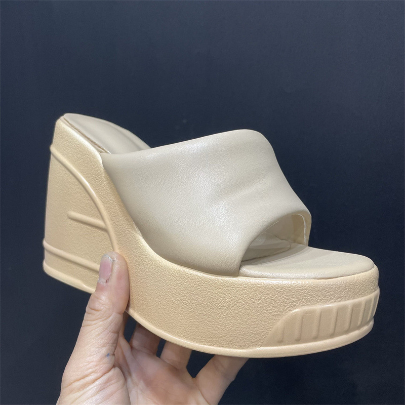 GOOSHOE Sandals And Slippers Women's Slope Heel Thick Sole Shoes