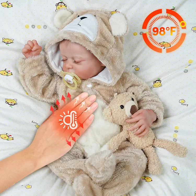Babeside Sleeping Reborn Baby Noah 20'' Little Infant Boy Best Gift for Kids with Warming Cuddles Body
