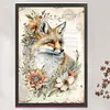 (Big Size) Vintage Poster Fox - 11CT Stamped Cross Stitch 40*60cm/15.75*23.62in（Poster Cross stitch）